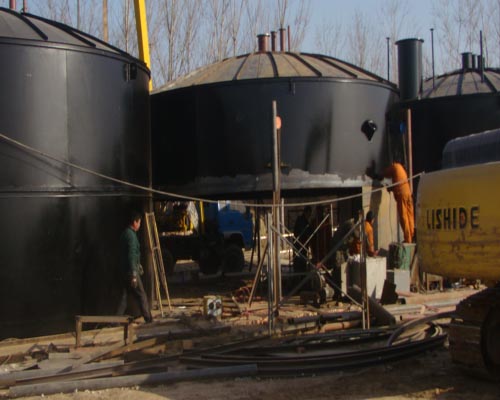 大型碳钢沼气发酵工程施工